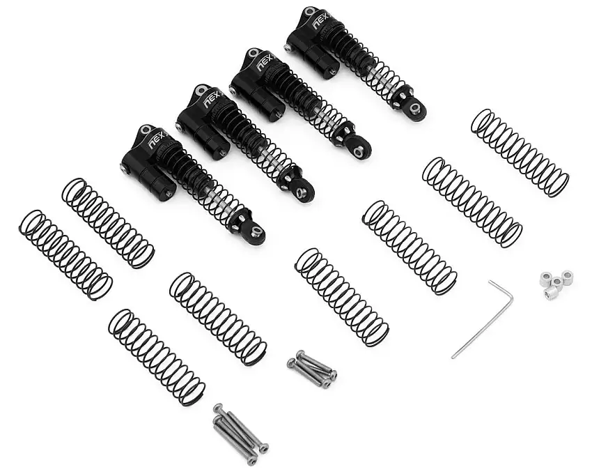 NEXX Racing Redcat MT-18 59mm Aluminum Oil-Filled Reservoir Shocks (Black) (4)