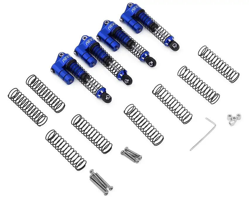 NEXX Racing Redcat MT-18 59mm Aluminum Oil-Filled Reservoir Shocks (Blue) (4)