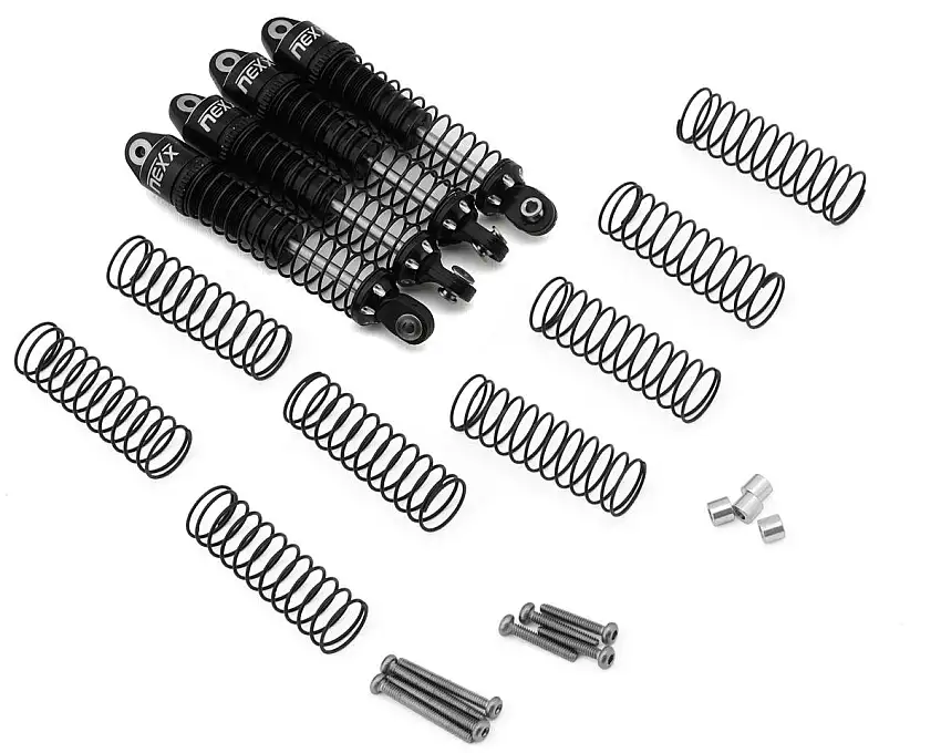 NEXX Racing Redcat MT-18 59mm Long-Travel Aluminum Oil-Filled Shocks (Black) (4)