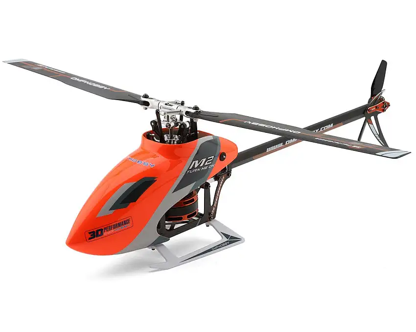 OMPHobby M2 EVO MK2 PNP Electric Helicopter (Orange) w/Dual Brushless Motors, Battery & OFS3
