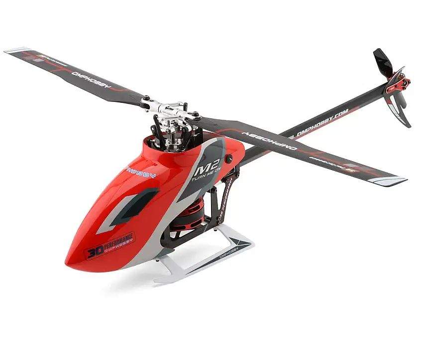 OMPHobby M2 EVO MK2 PNP Electric Helicopter (Red) w/Dual Brushless Motors, Battery & OFS3