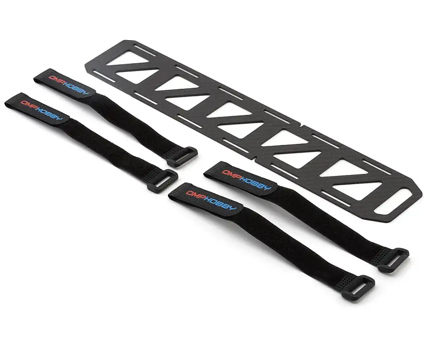 OMPHobby Carbon Fiber Battery Tray w/Battery Straps