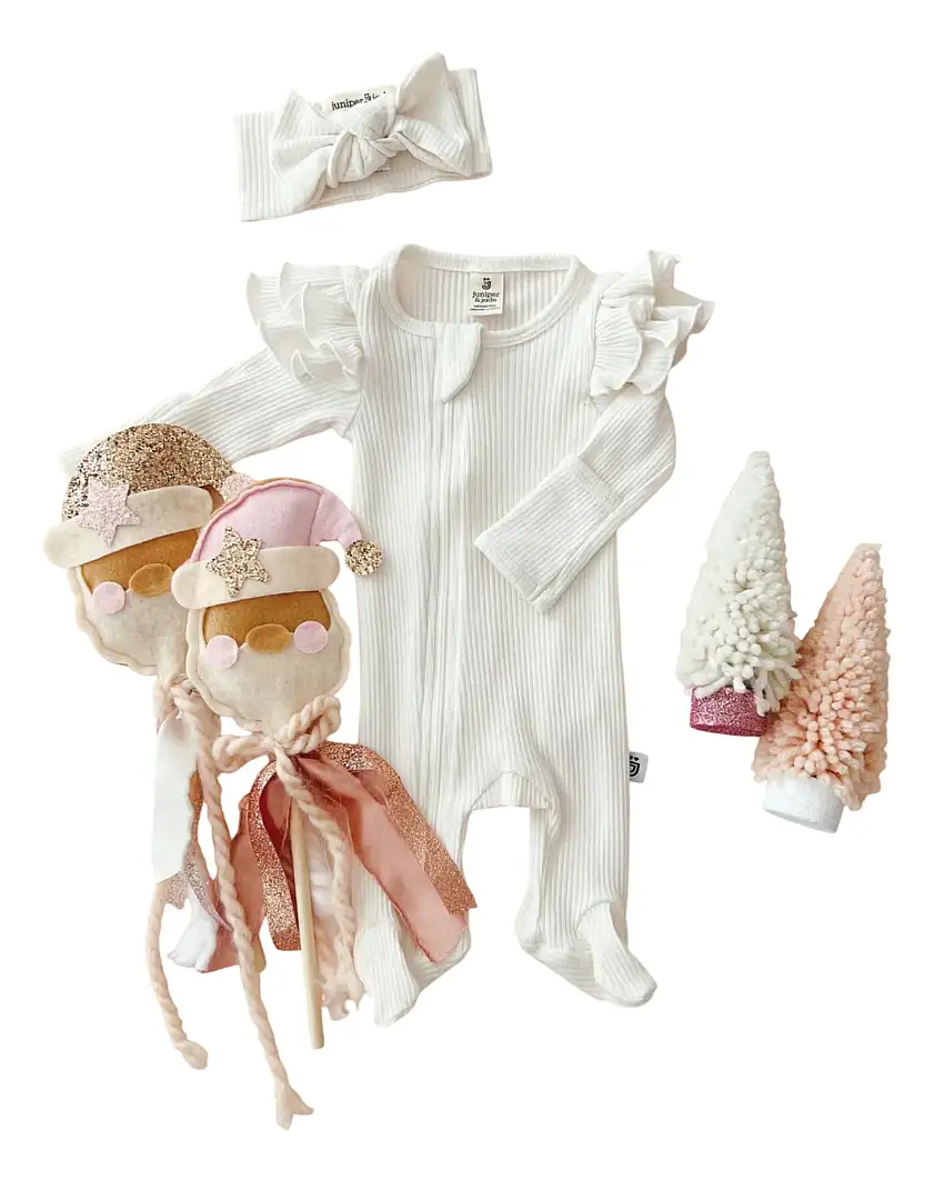 Organic Zip Footie Set | Milk