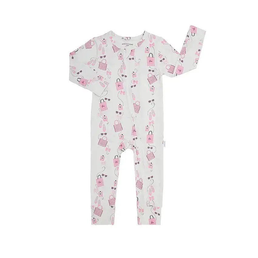 Paris In Pink Zippered Romper