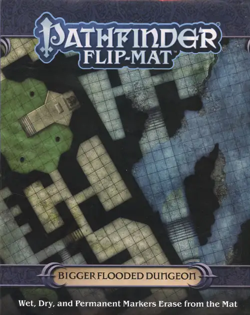 Pathfinder 2nd Edition Bigger Flooded Dungeon Flip-Mat
