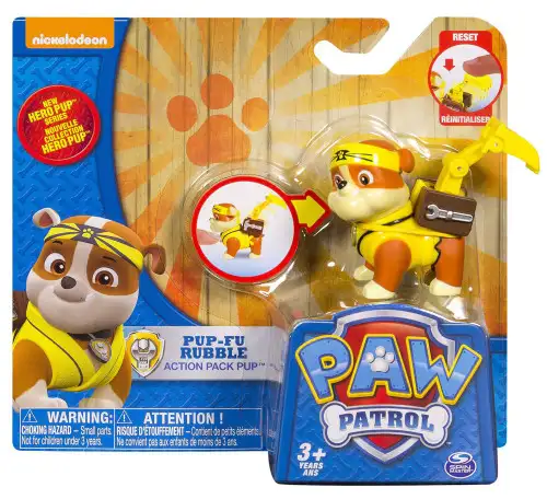 Paw Patrol Action Pack Pup Pup-Fu Rubble Figure [Loose]