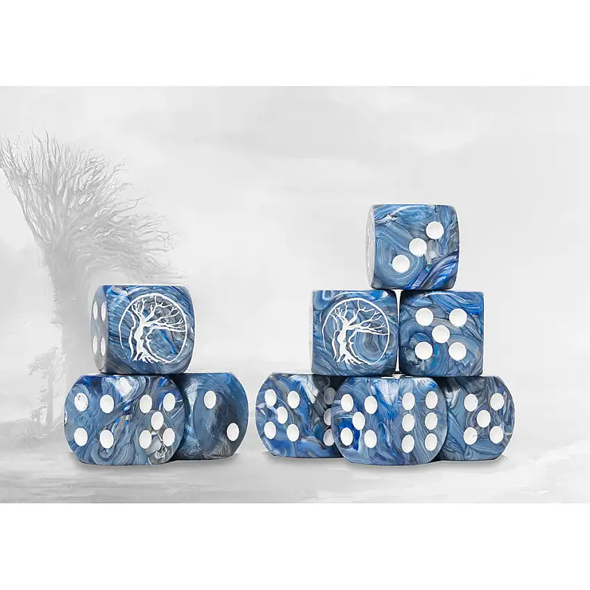 Conquest Marbled Dice: Nords Logo on Blue (24)