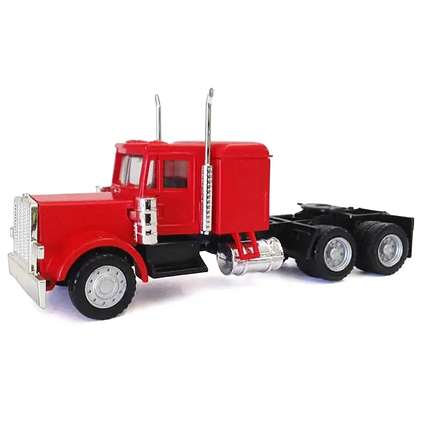 Peterbilt Long Tractor Red 1/87 (HO) Plastic Model Car by Promotex