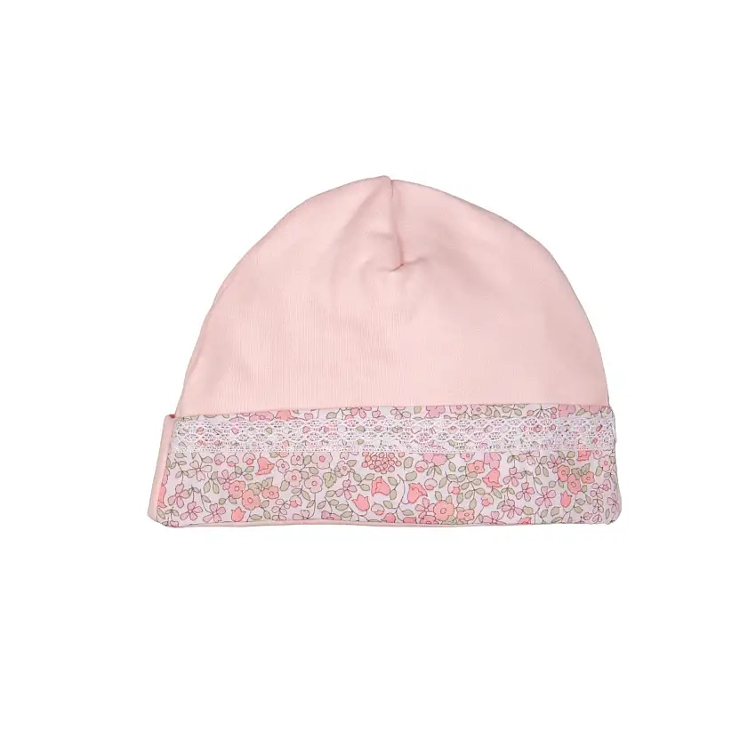 Petite Fleur | Baby Girls Floral Pink Cotton Hat