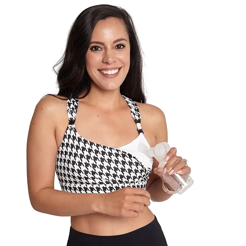 Chloé 4 Running Nursing & Pumping Sports Bra (houndstooth)