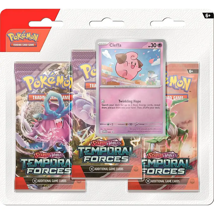Pokemon TCG: Scarlet & Violet: Temporal Forces - 3-Booster Blister - Cleffa