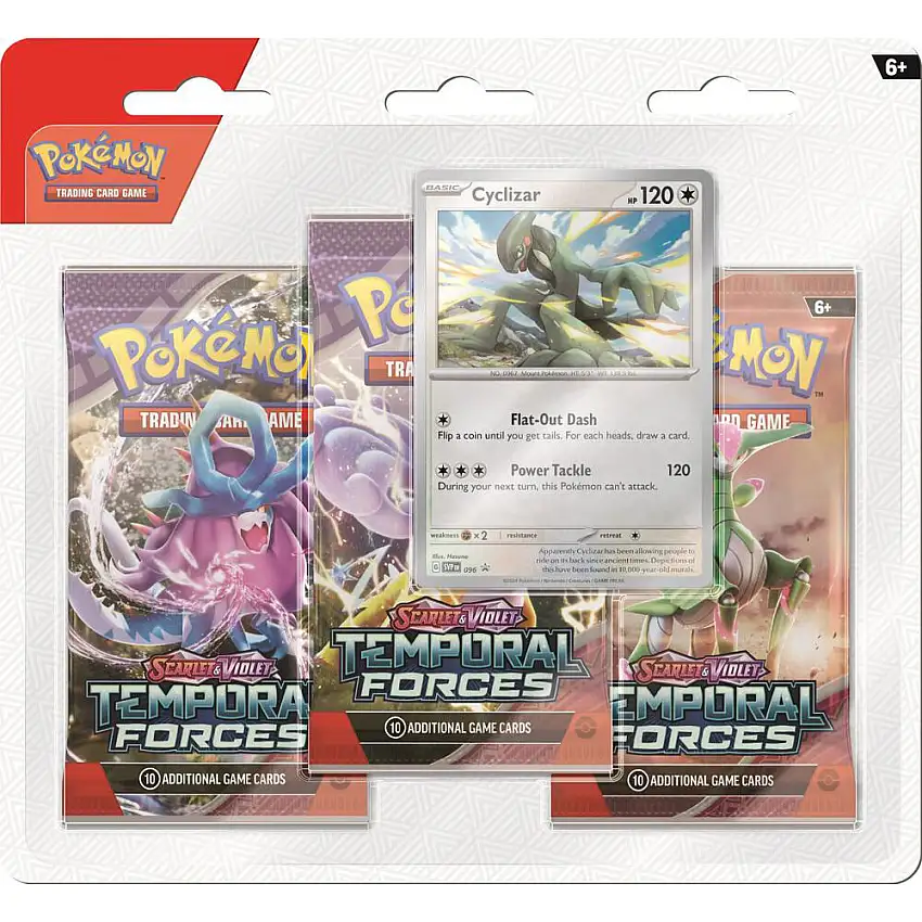 Pokemon TCG: Scarlet & Violet: Temporal Forces - 3-Booster Blister - Cyclizar