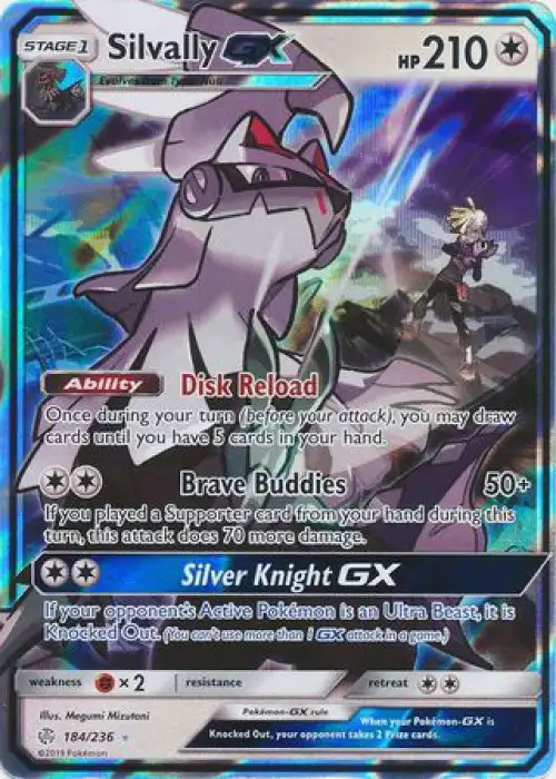 Pokemon Trading Card Game Sun & Moon Cosmic Eclipse Ultra Rare Silvally GX #184