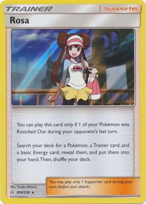 Pokemon Trading Card Game Sun & Moon Cosmic Eclipse Holo Rare Rosa #204