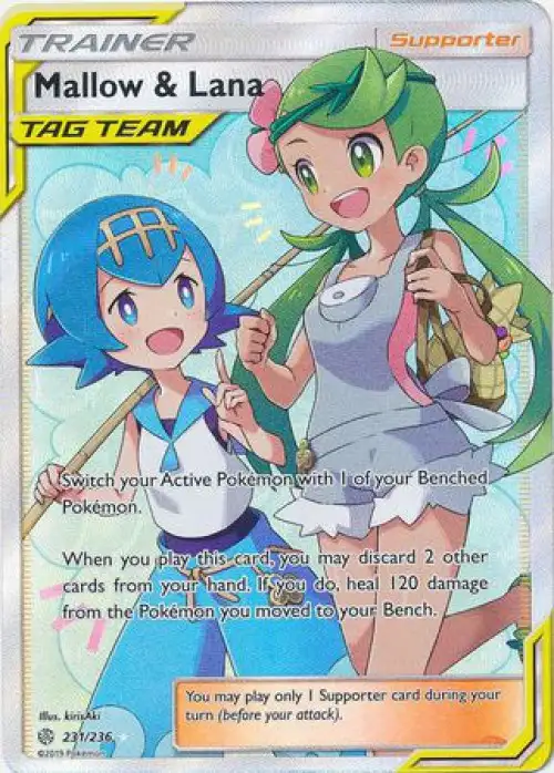 Pokemon Trading Card Game Sun & Moon Cosmic Eclipse Ultra Rare Mallow & Lana #231