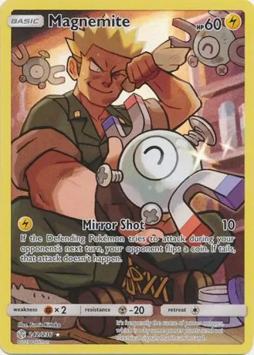 Pokemon Trading Card Game Sun & Moon Cosmic Eclipse Secret Rare Magnemite #242