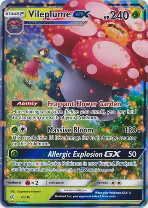 Pokemon Trading Card Game Sun & Moon Cosmic Eclipse Ultra Rare Vileplume GX #4