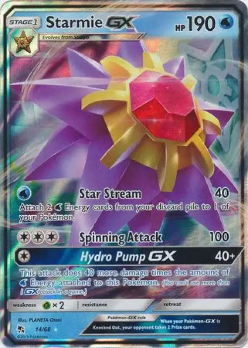 Pokemon Trading Card Game Hidden Fates Ultra Rare Starmie GX #14