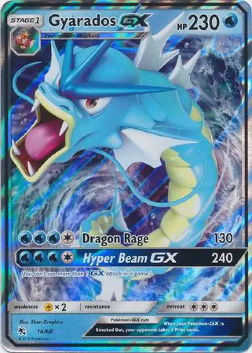 Pokemon Trading Card Game Hidden Fates Ultra Rare Gyarados GX #16