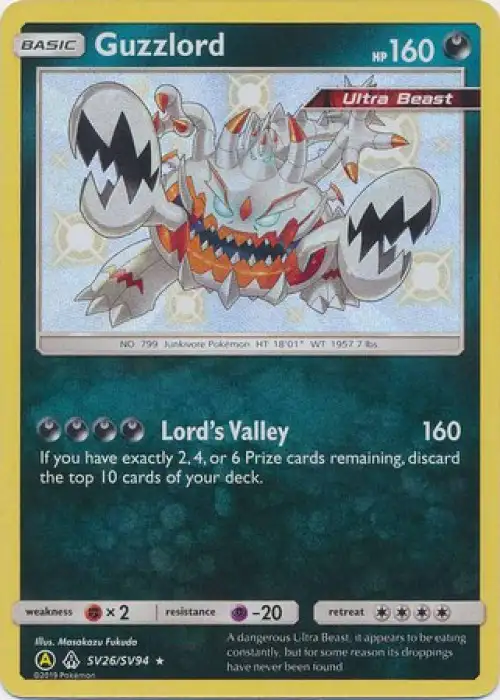 Pokemon Trading Card Game Hidden Fates Shiny Rare Guzzlord SV26