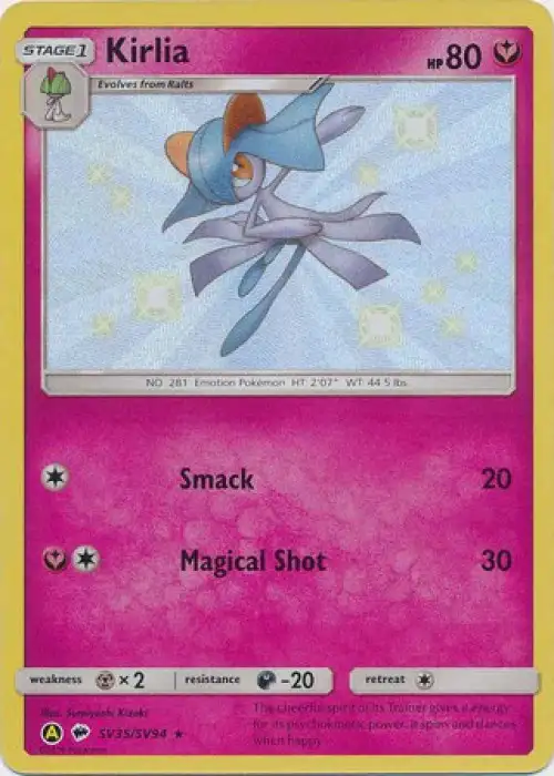 Pokemon Trading Card Game Hidden Fates Shiny Rare Kirlia SV35