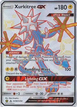 Pokemon Trading Card Game Hidden Fates Ultra Rare Xurkitree GX SV58