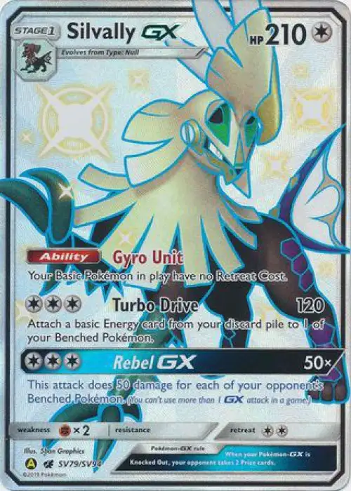 Pokemon Trading Card Game Hidden Fates Ultra Rare Silvally GX SV79