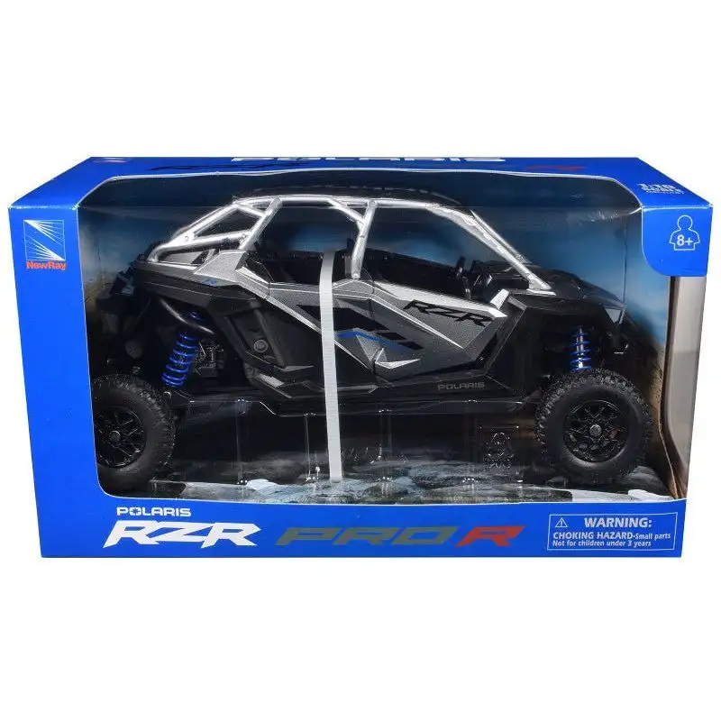 Polaris RZR Pro R UTV Silver Metallic and Black 1/18 Diecast Model by New Ray