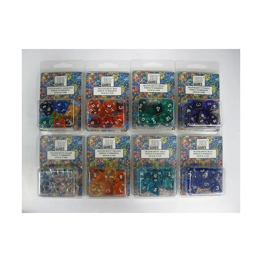 Poly Set Translucent Lot - Eight 7 Piece Sets!