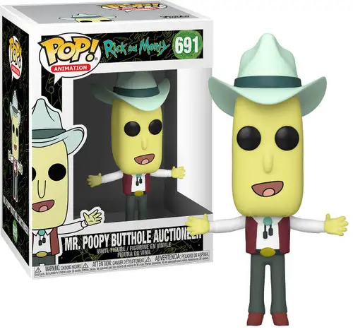 Funko Rick & Morty POP! Animation Mr. Poopy Butthole Auctioneer Vinyl Figure #691