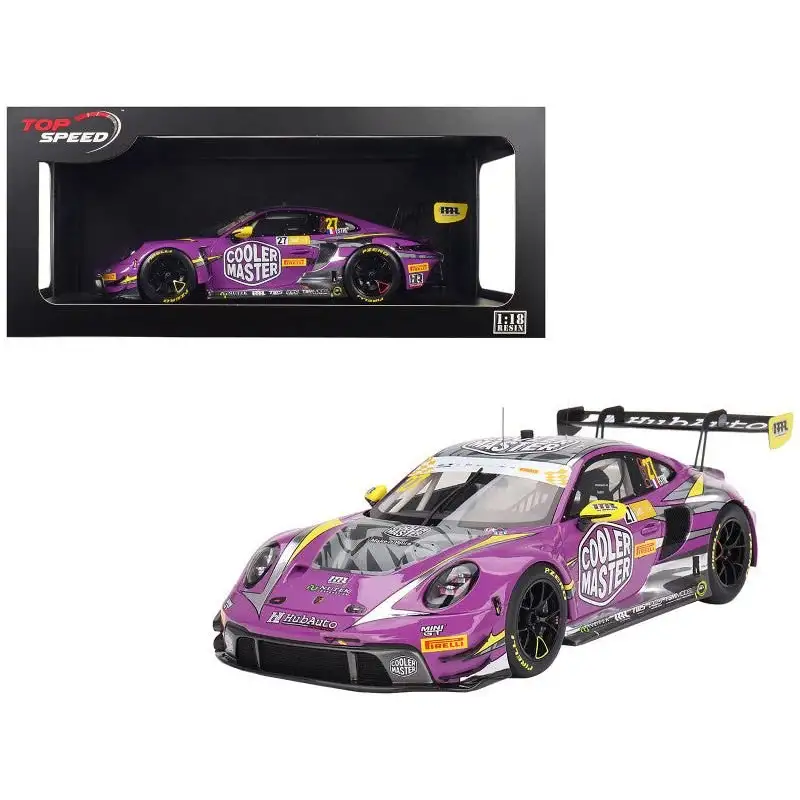 Porsche 911 GT3 R #27 Kevin Estre "HubAuto Racing" FIA GT World Cup "70th Macau Grand Prix" (2023) 1/18 Model Car by Top Speed
