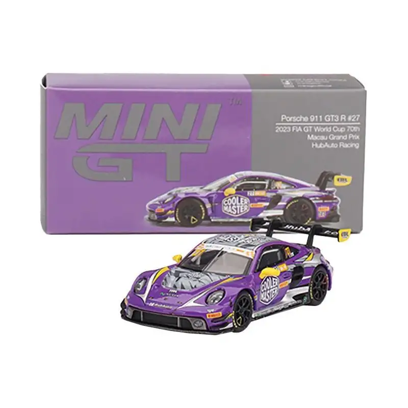 Porsche 911 GT3 R #27 Kevin Estre "HubAuto Racing" "FIA GT World Cup 70th Macau Grand Prix" (2023) Limited Edition 1/64 Diecast Model Car by Mini GT