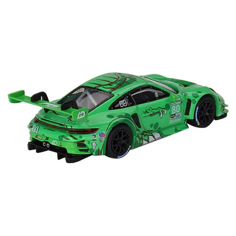 Porsche 911 GT3 R #80 P. J. Hyett - Gunnar Jeannette - Sebastian Priaulx "AO Racing Team" GTD IMSA "12 Hours of Sebring" (2023) Limited Edition 1/64 Diecast Model Car by Mini GT