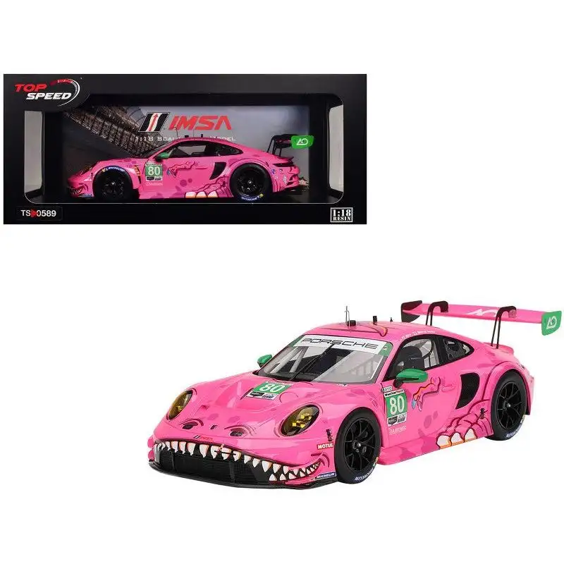 Porsche 911 GT3 R #80 P.J. Hyett - Sebastian Priaulx "AO Racing" IMSA "Michelin GT Challenge at VIR" (2023) 1/18 Model Car by Top Speed