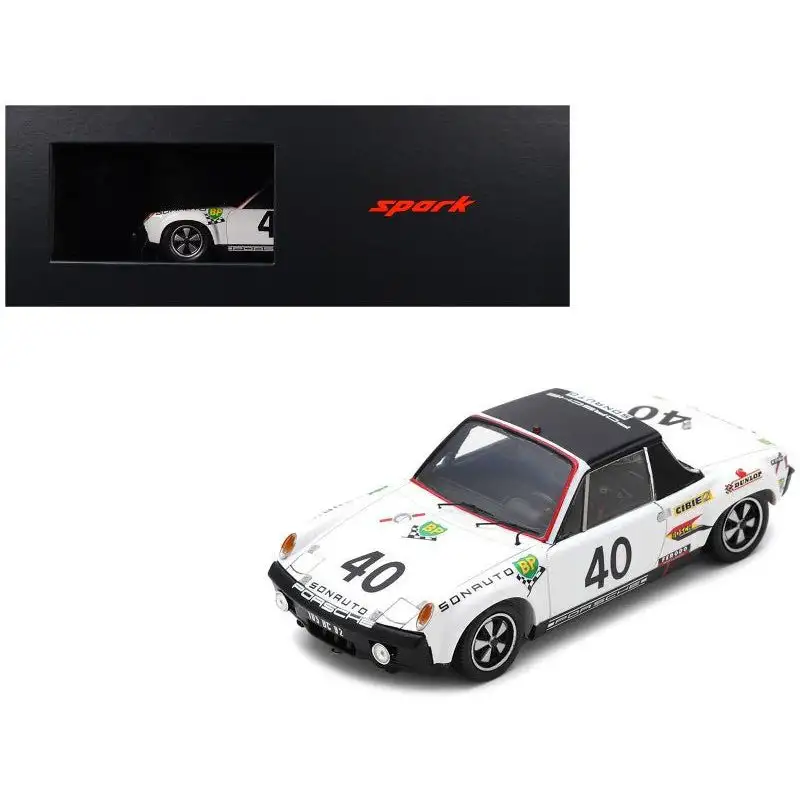 Porsche 914/6 #40 Claude Ballot-Lena - Guy Chasseuil "Etablissements Sonauto" "24 Hours of Le Mans" (1970) with Acrylic Display Case 1/18 Model Car by Spark