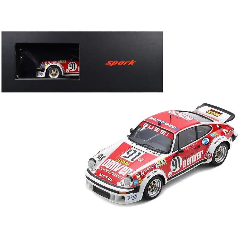 Porsche 934 #91 Christian Bussi - Bernard Salam - Cyril Grandet "ASA Cachia" "24 Hours of Le Mans" (1980) with Acrylic Display Case 1/18 Model Car by Spark