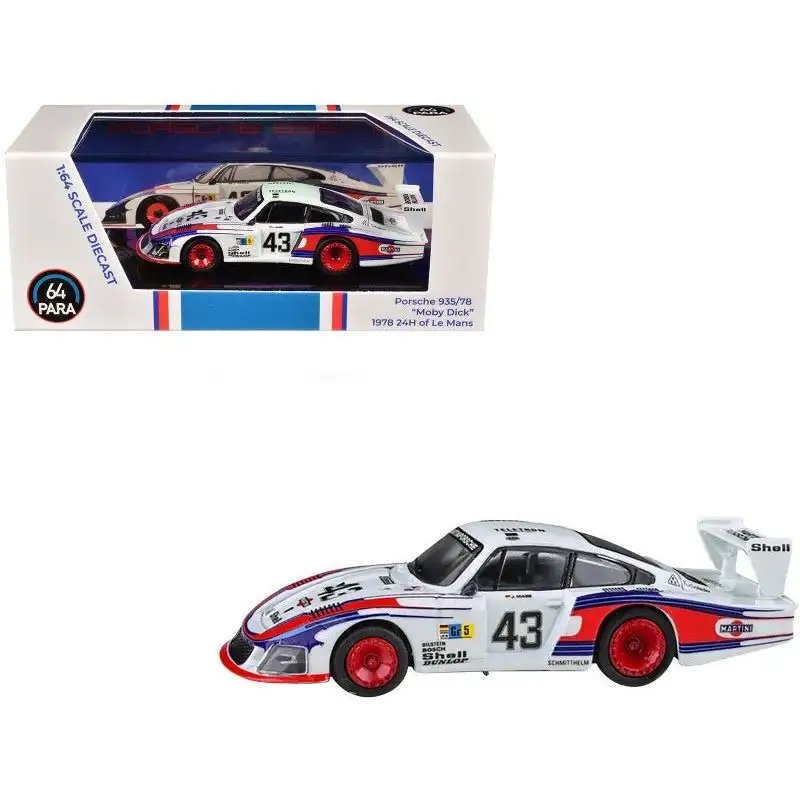 Porsche 935/78 "Moby Dick" #43 Rolf Stommelen - Manfred Schurti "Martini Racing Porsche System" "24 Hours of Le Mans" (1978) 1/64 Diecast Model Car by Paragon Models