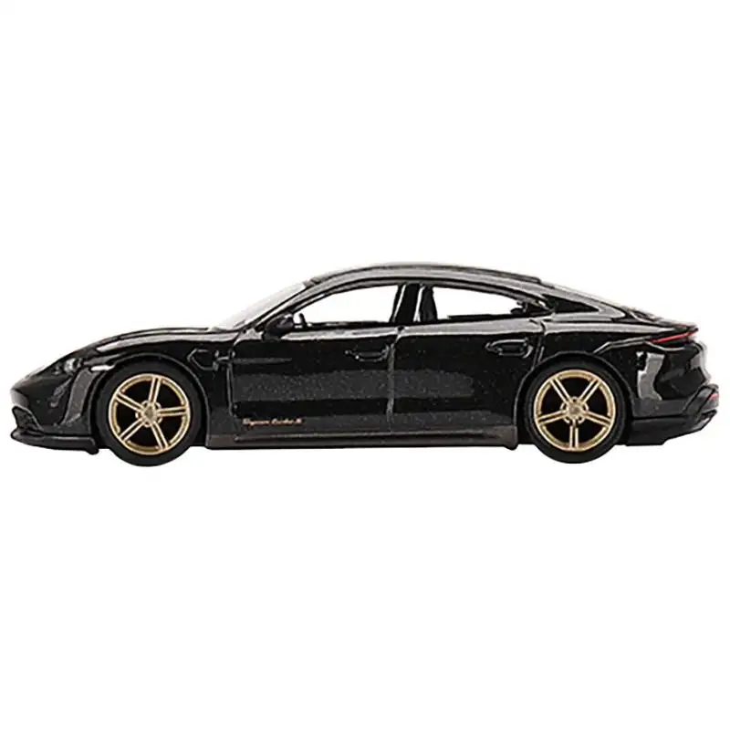 Porsche Taycan Turbo S Volcano Gray Metallic Limited Edition to 1800 pieces Worldwide 1/64 Diecast Model Car by Mini GT