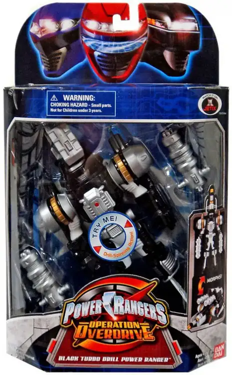 Power Rangers Operation Overdrive Black Turbo Drill Power Ranger Action Figure [Damaged Package]