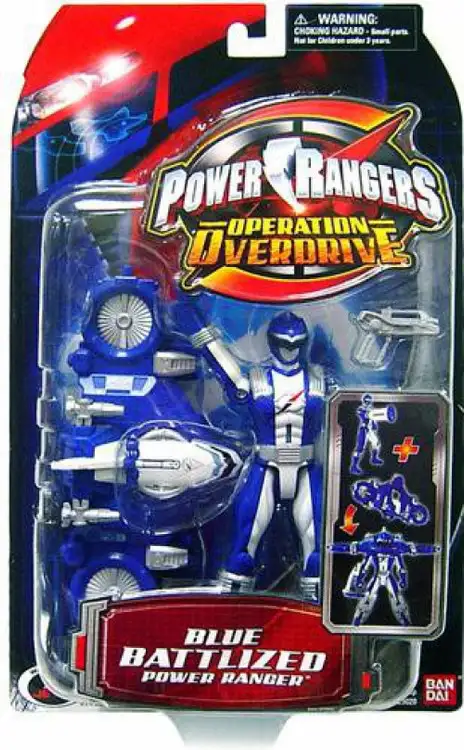 Power Rangers Operation Overdrive Blue Battlized Power Ranger Action Figure [Damaged Package]