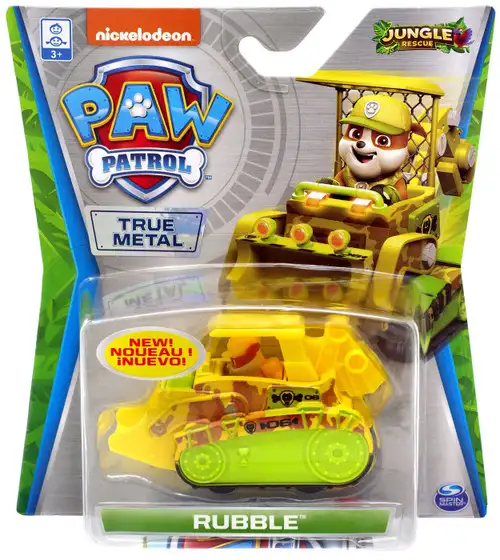 Paw Patrol Jungle Rescue True Metal Rubble Diecast Car [Jungle Rescue]