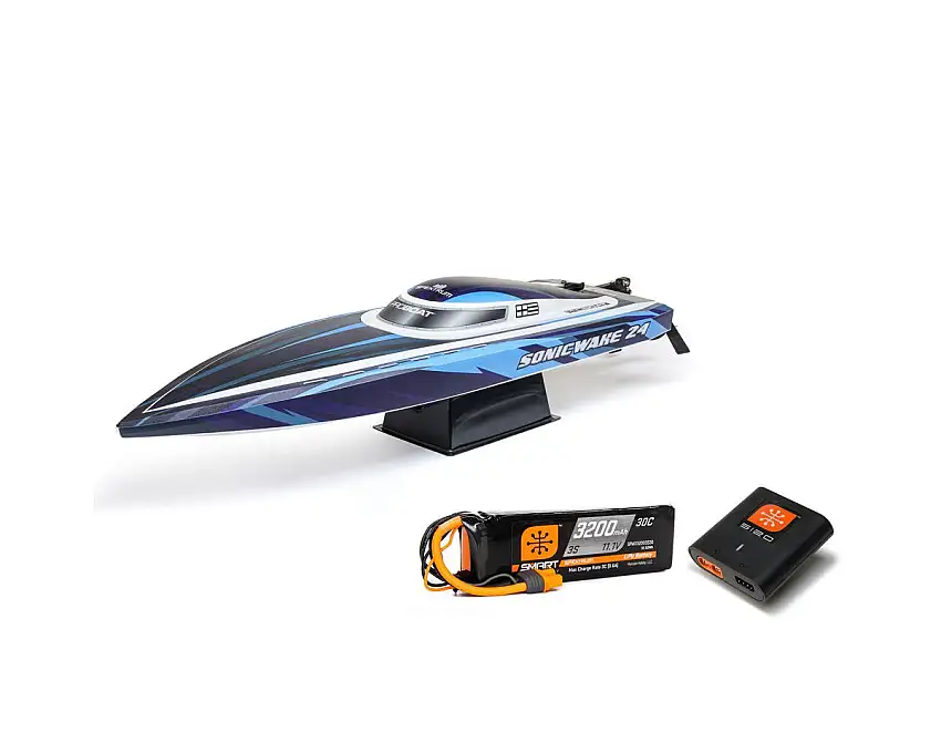 Pro Boat Sonicwake 24" Self-Righting RTR Deep-V Brushless Boat (Blue) w/SLT2 2.4GHz Radio, Battery & Charger