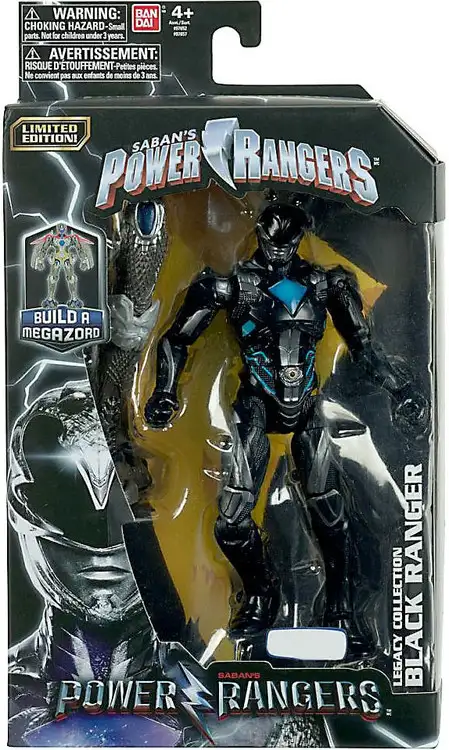 Power Rangers Movie Legacy Build A Megazord Black Ranger Exclusive Action Figure [Movie, Damaged Package]