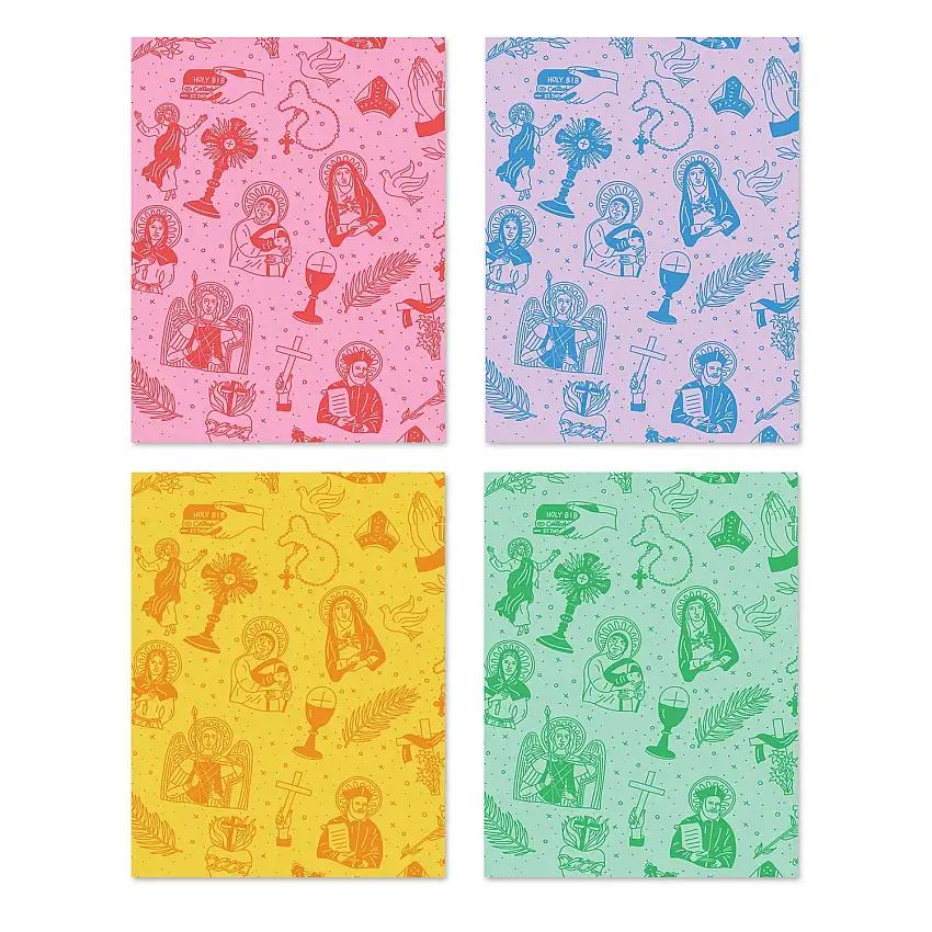 Catholic Pattern Greeting Cards (set Of 8)