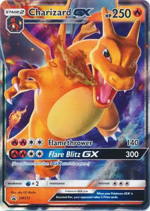 Pokemon Sun & Moon Promo Ultra Rare Charizard GX SM211