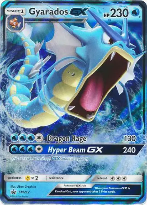 Pokemon Sun & Moon Promo Ultra Rare Gyarados GX SM212