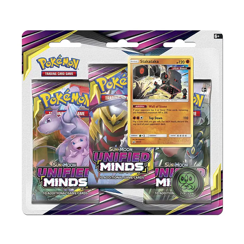 Sun & Moon Unified Minds 3 Booster Blister - Stakataka