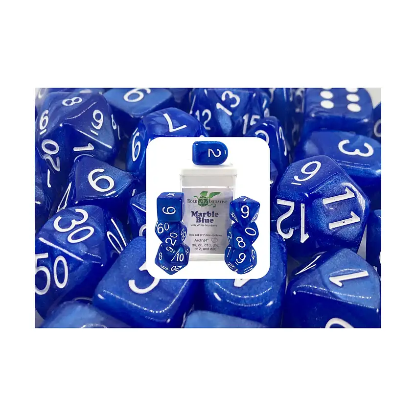 Poly Set Marble Blue w/White and Arch'd4 (7)