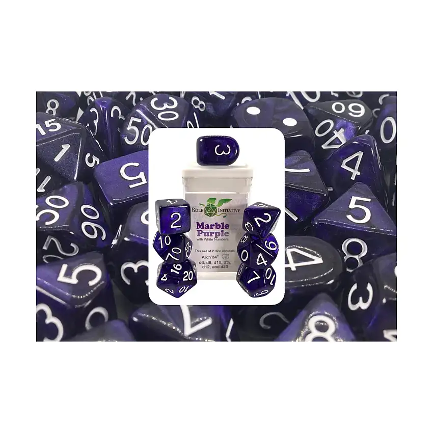 Poly Set Marble Purple w/White and Arch'd4 (7)