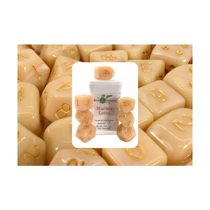 Poly Set Marble Latte w/Gold and Arch'd4 (7)